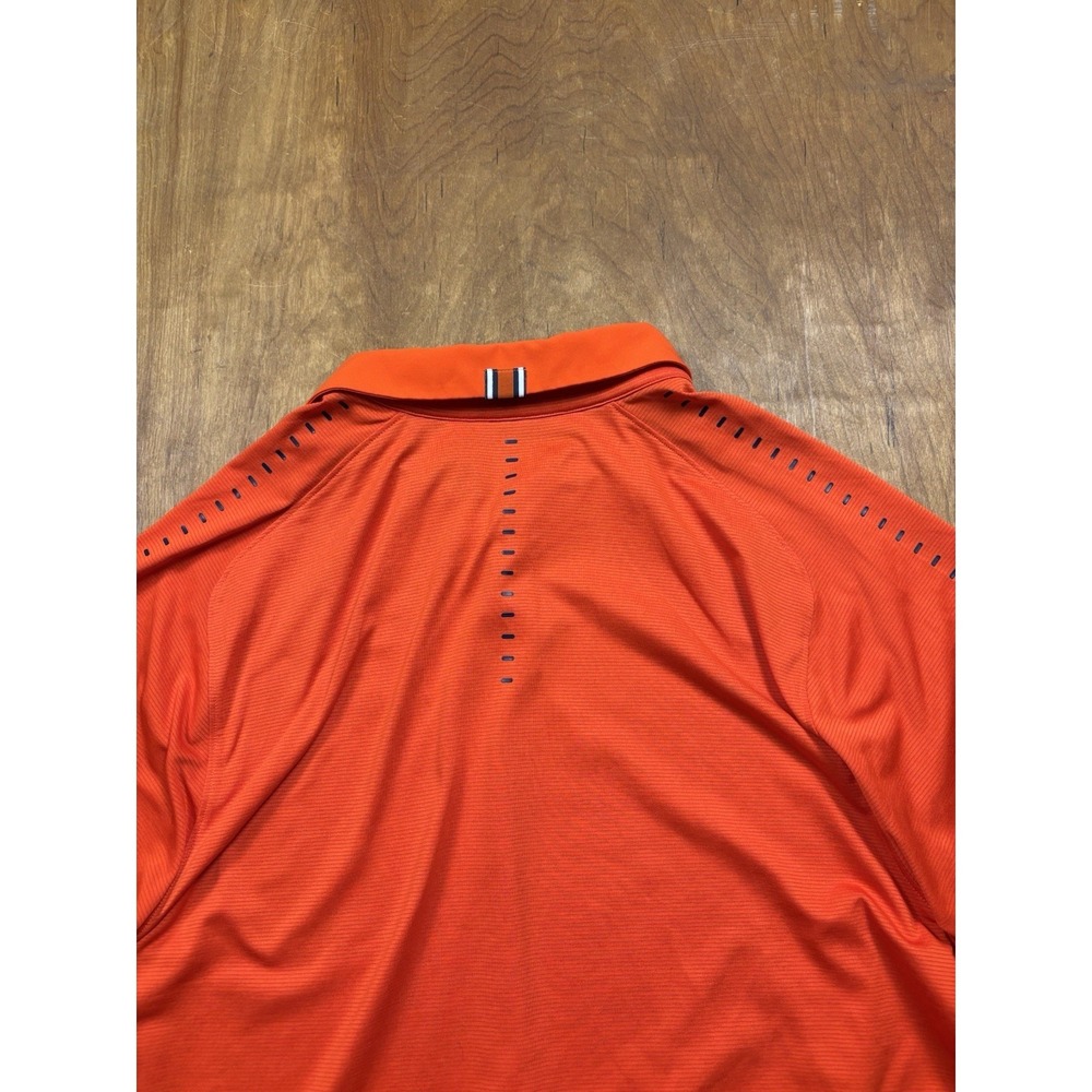 Auburn University Under Armour L Polo Shirt Tigers Loose Fit Orange Heat Gear - Picture 5 of 8